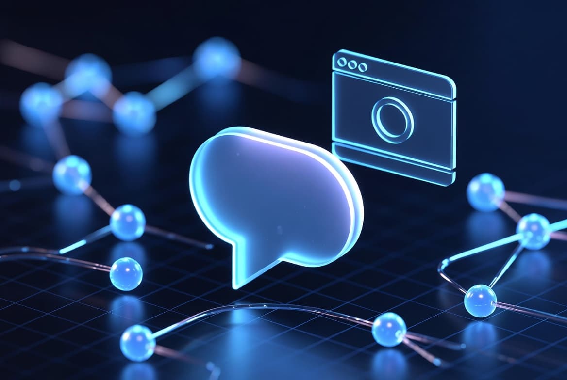 AI agent and web application concept